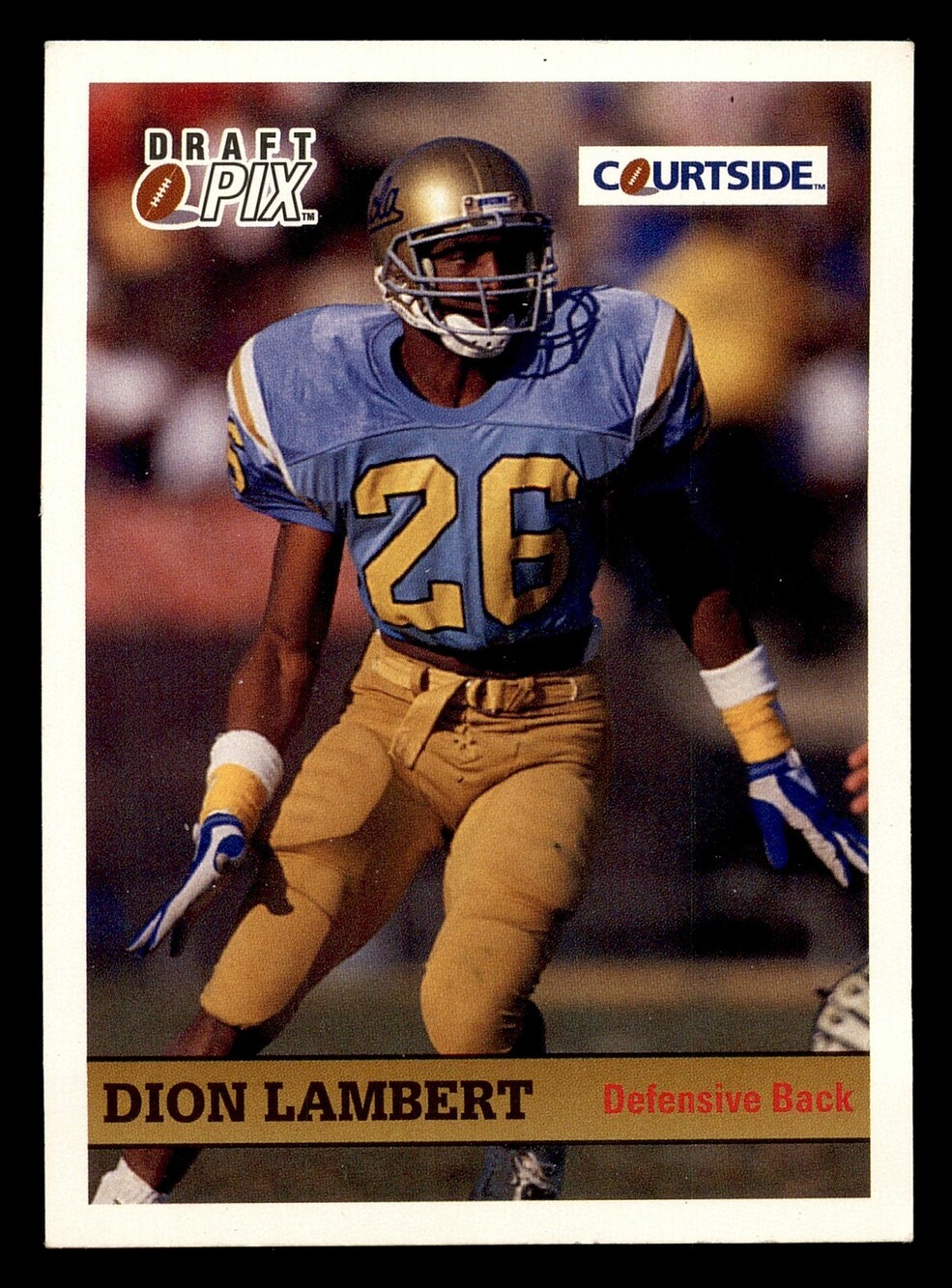1992 Courtside Draft Pix #43 Dion Lambert Football Card
